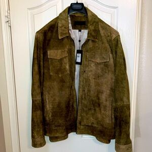 John Varvatos suede jacket XXL.